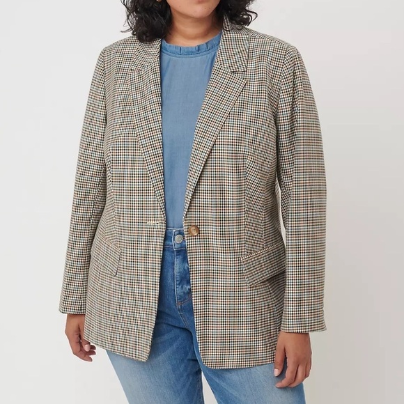 Loft Checked long Modern Blazer - Picture 2 of 11